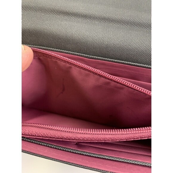 Travelon Crossbody Purse Double Gusset Pockets Zip With Flap Snap Wallet Gray - Picture 14 of 15